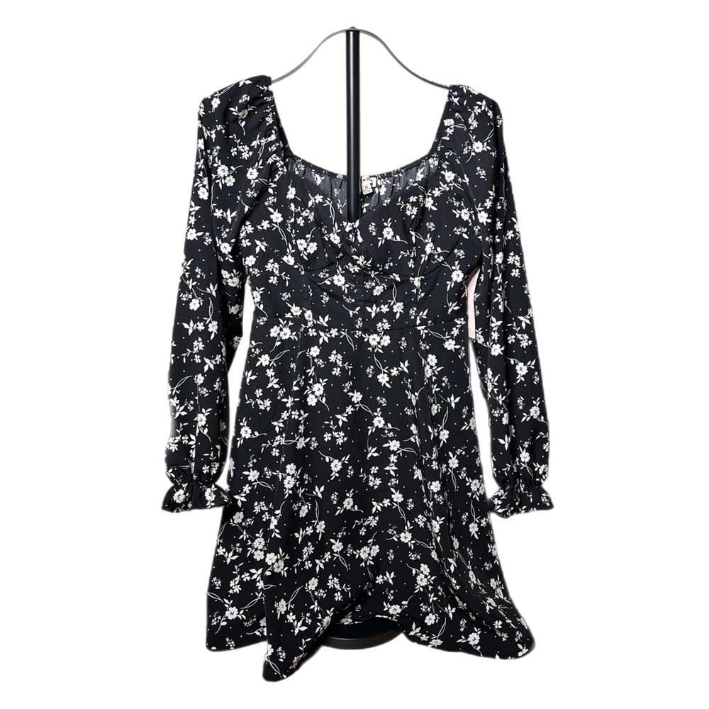 Floral Black Dress